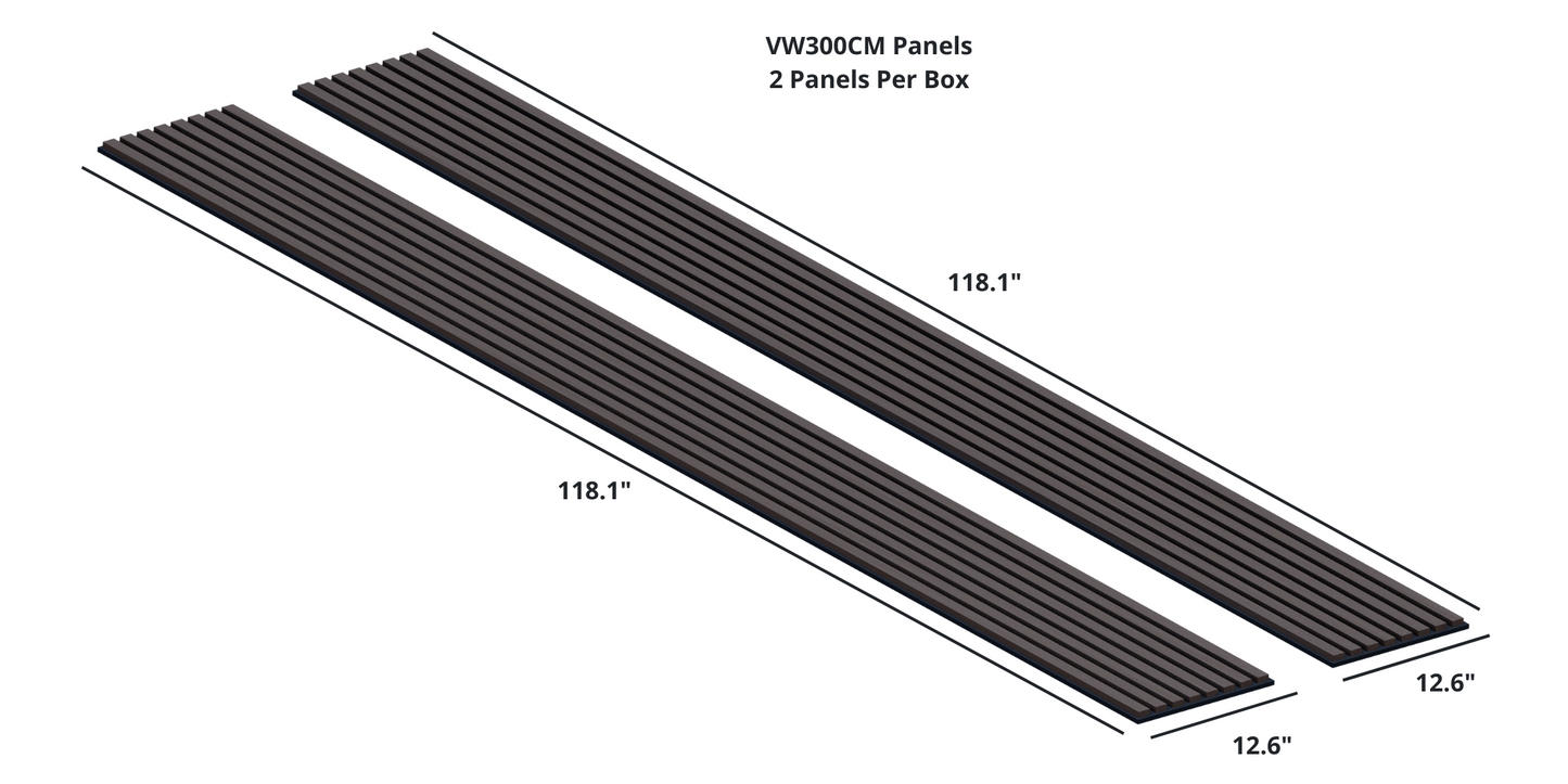 Oaklentra Acoustic Slat Panels - Black Walnut