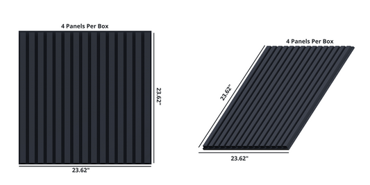 Oaklentra 2x2 Acoustic Slat Panels - Black Oak