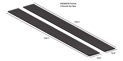 Oaklentra Acoustic Slat Panels - Black Walnut
