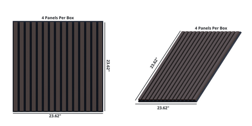 Oaklentra 2x2 Acoustic Slat Panels - Black Walnut