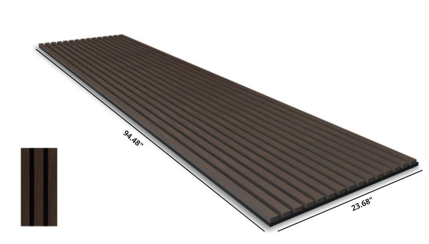 Oaklentra Acoustic Slat Panels - Black Walnut
