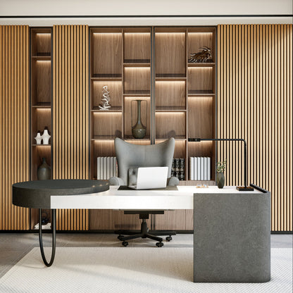 Oaklentra Acoustic Slat Panels - White Oak