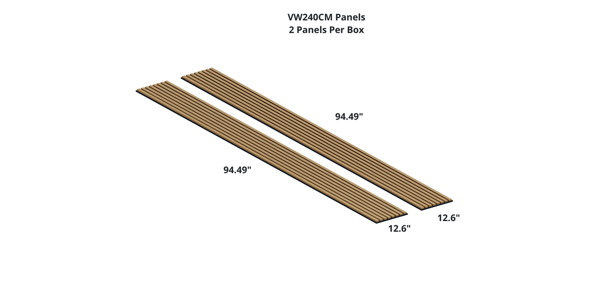 Oaklentra Acoustic Slat Panels - Teak