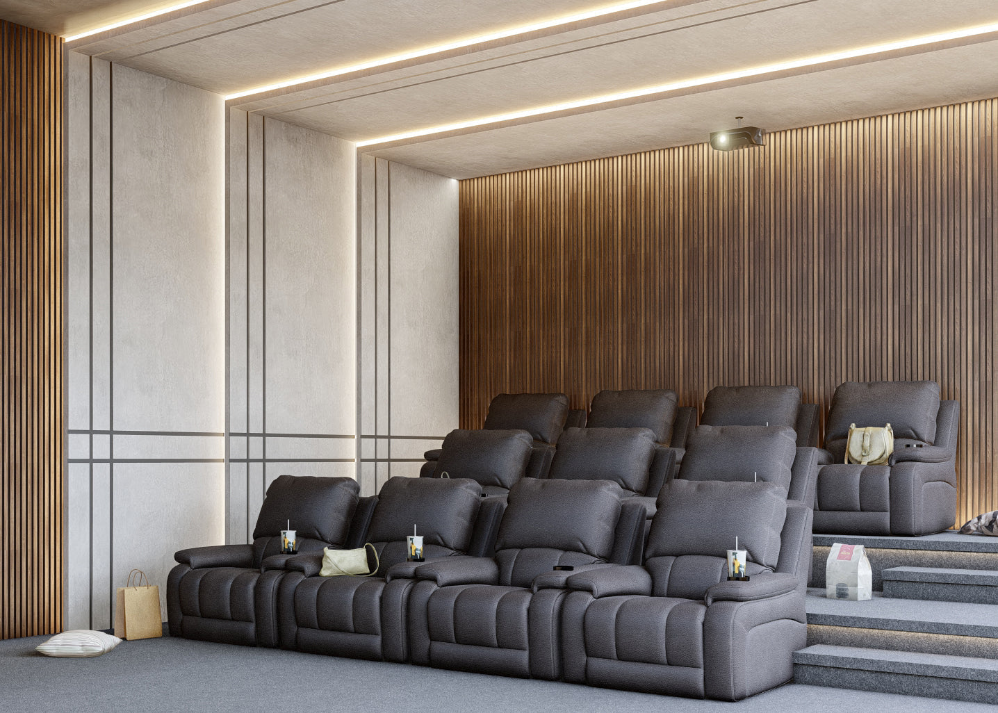 Oaklentra Acoustic Slat Panels - Walnut