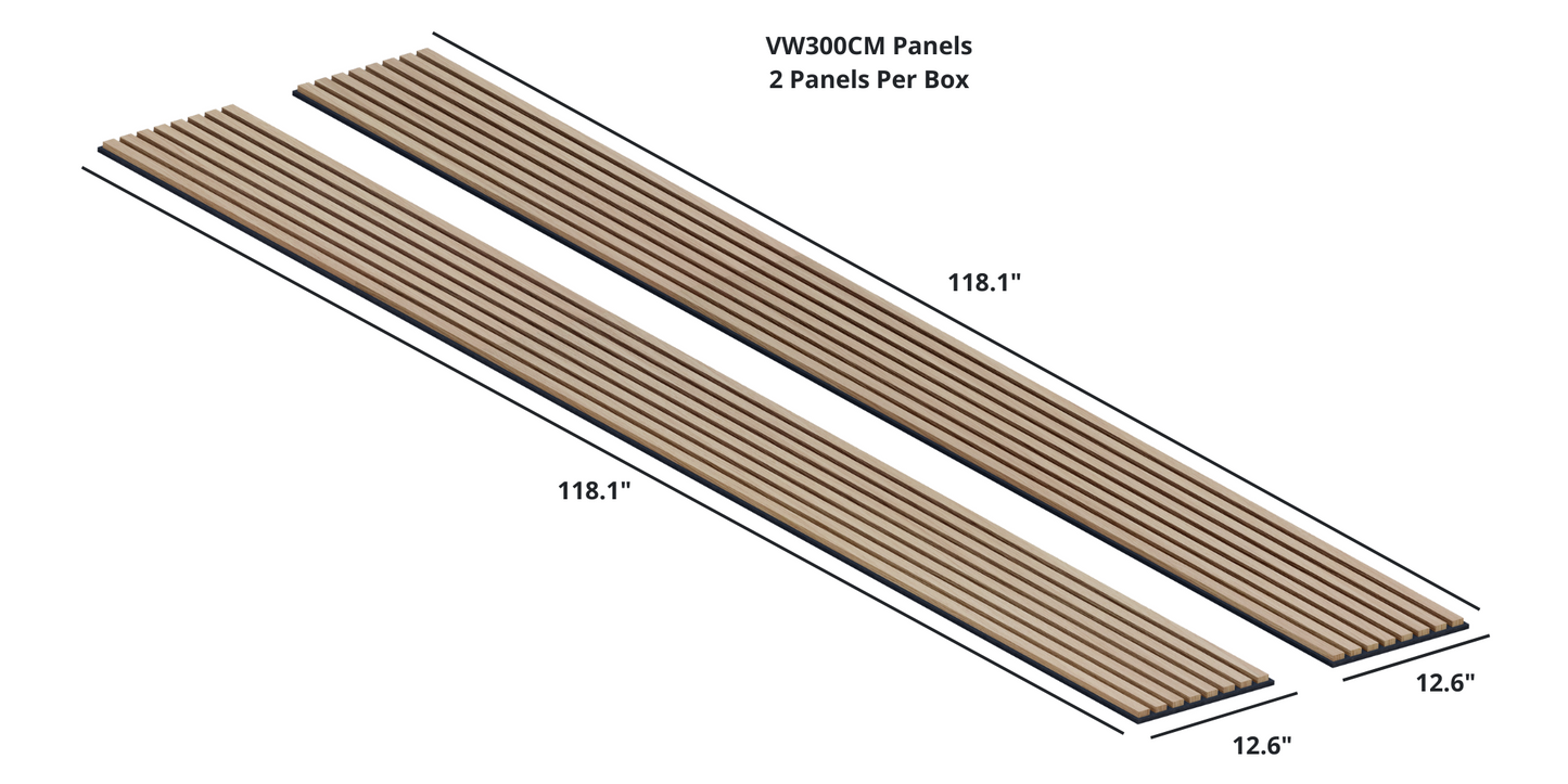 Oaklentra Acoustic Slat Panels - White Oak