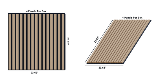 Oaklentra 2x2 Acoustic Slat Panels - White Oak