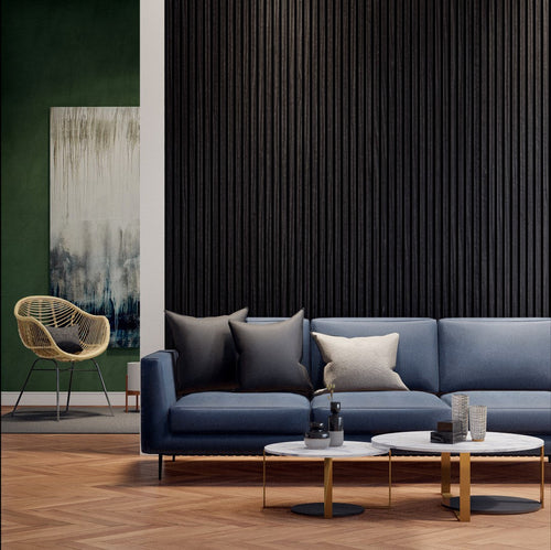 Oaklentra Acoustic Slat Panels - Black Oak