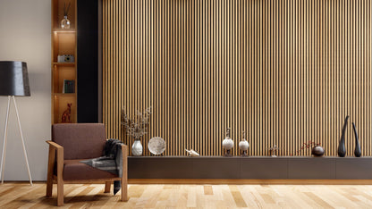 Oaklentra Acoustic Slat Panels - White Oak