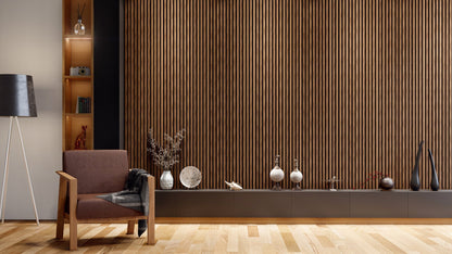 Oaklentra Acoustic Slat Panels - Walnut