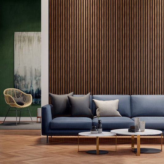 Oaklentra Acoustic Slat Panels - Walnut